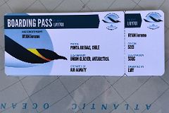01B I Received My Boarding Pass For The Air Almaty Flight From Punta Arenas To Union Glacier In Antarctica At Antarctic Logistics and Expeditions Office